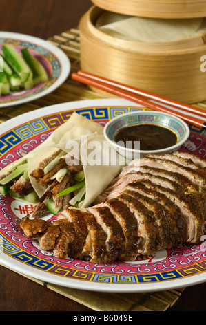 Knusprige aromatischen Ente chinesisches Essen Stockfoto