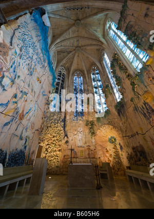 Palma De Mallorca-Kathedrale La Seu Sankt-Peters-Kapelle Keramikdekoration Miquel Barceló von Barcelona Stockfoto