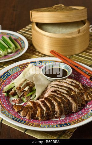 Knusprige aromatischen Ente chinesisches Essen Stockfoto