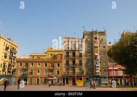 Placa De La Font in Barceloneta Viertel von Barcelona Spanien Europa Stockfoto