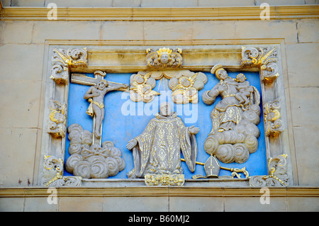 Relief, Monasterio de Rueda, Kloster, Hotel, Sastago, Ebrotal, Aragon, Spanien, Europa Stockfoto