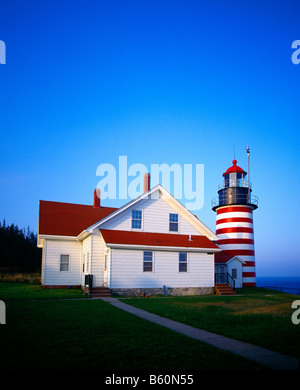 West Quoddy Head Light, Lubec Maine Stockfoto