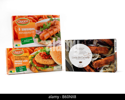 Quorn und Linda McCartney Produkte Stockfoto