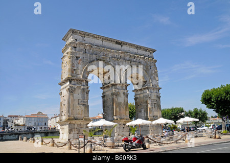 Arc de Germanicus Germanicus Bogen, Stadt Tor, Saintes, Poitou-Charentes, Frankreich Stockfoto