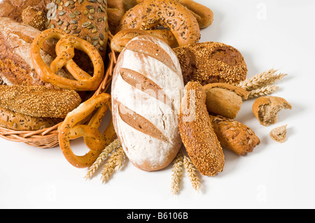 Vielzahl von Vollkornbrot Stockfoto