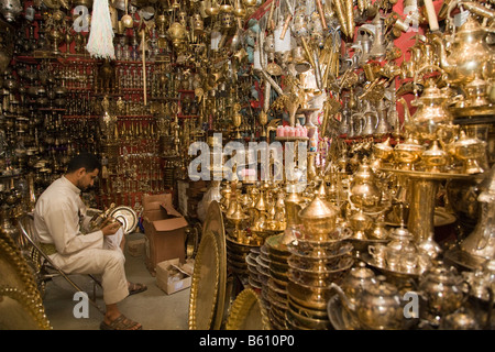 Gold- und Silberwaren, Souk, San a, Jemen, Nahost Stockfoto