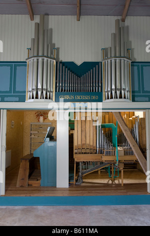 Ein privat restaurierten Orgel, Orgelhof Goldelund, Nordfriesland, Schleswig-Holstein Stockfoto