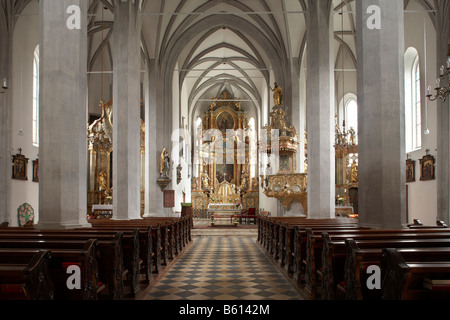 Interieur, Stadtpfarrkirche von Gmünd in Kärnten, Liesertal, Österreich, Europa Stockfoto