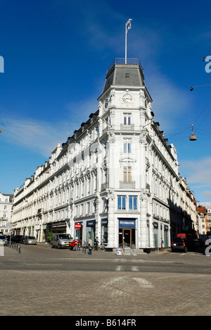 Historische Bank am Kongens Nytorv oder des Königs New Square, Kopenhagen, Dänemark, Skandinavien, Europa Stockfoto