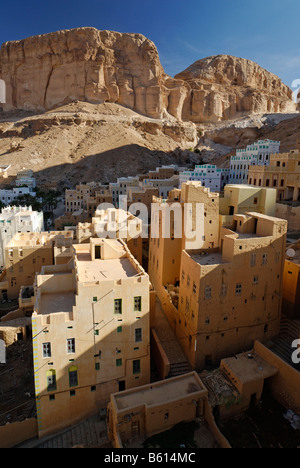 Stadt Khaylla, Khaylah, Wadi Doan, Wadi Hadramaut, Jemen, Saudi-Arabien, den Nahen Osten Stockfoto