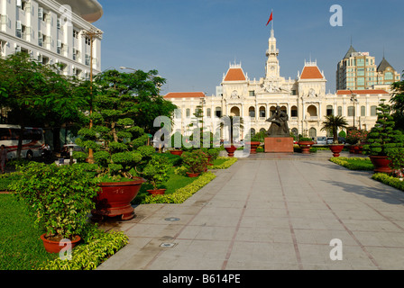 Historisches Rathaus in Saigon, Ho-Chi-Minh-Stadt, Vietnam, Asien Stockfoto