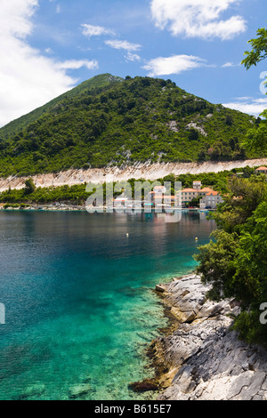 Hafen von Sobra, Insel Mljet, Dubrovnik-Neretva, Dalmatien, Kroatien, Europa Stockfoto