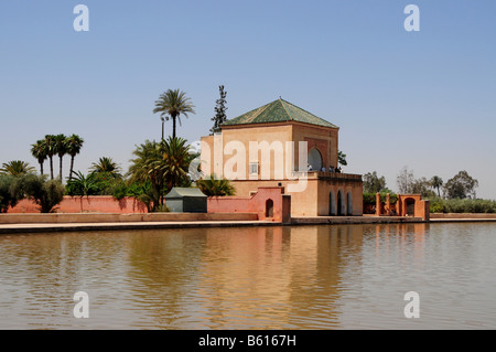 Saadier-Palais in Menara-Gärten, Marrakesch, Marokko, Afrika Stockfoto