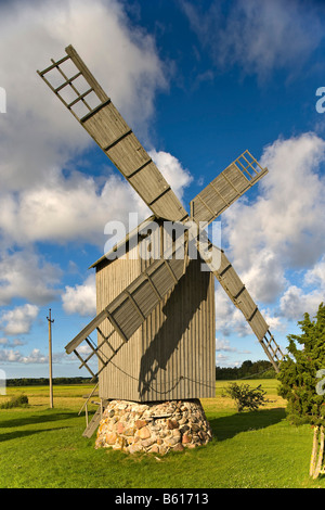 Windmühle, Harju, Hiiumaa, Baltic Sea Island, Estland, Baltikum, Nordosteuropa Stockfoto