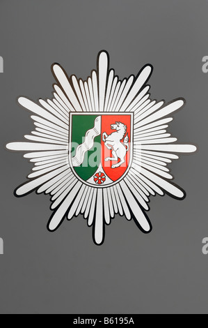 Wappen der NRW-Polizei Stockfoto