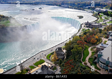 Luftaufnahme der Niagarafälle vom Skylon Tower Ontario Kanada Stockfoto