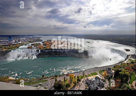 Luftaufnahme der Niagarafälle vom Skylon Tower Ontario Kanada Stockfoto