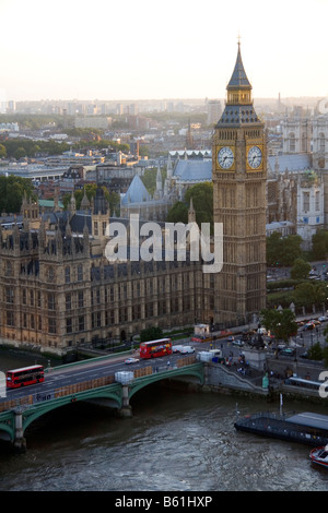 Big Ben und den Houses of Parliament in der City von London England Stockfoto