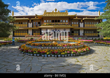 Norbulingka oder Juwel Park, Tagten Migyur Podrang, der Dalai Lama Sommer-Palast, Lhasa, Tibet, China. JMH3758 Stockfoto