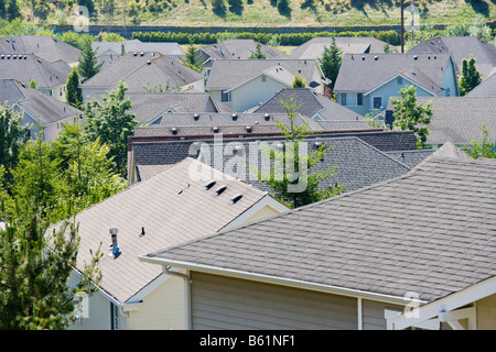 Dächer von einer Wohnsiedlung in Issaquah Hochland W Ashington USA Stockfoto