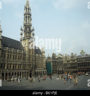 Brüssel, Belgien, unser Platz ist die wichtigste touristische Attraktion der City.In1402 den Bau des Rathauses finished1455 Stockfoto