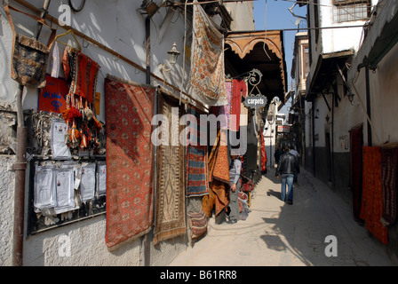 Teppich-Shop in der Altstadt von Damaskus, Syrien, Naher Osten, Asien Stockfoto