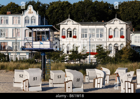 Strand und Baden Architektur, Bansin Resort, Usedom, Mecklenburg-Western Pomerania, Deutschland, Europa Stockfoto