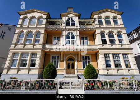 Baeder-Stil renovierten Haus, Ferienwohnungen, Villa Laetitia, Bergstr., Bansin Seaside Resort, Insel Usedom, Ostsee, Meckle Stockfoto