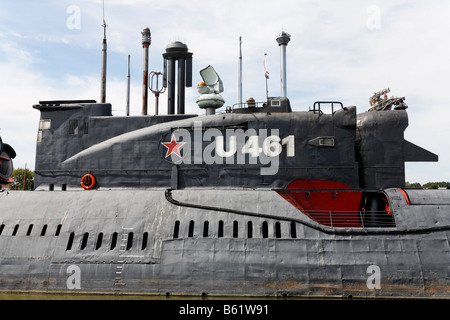 Maritimen Museum Peenemünde, stillgelegt, Russische u-Boot U461, Insel Usedom, Mecklenburg-Vorpommern, Ostsee, G Stockfoto