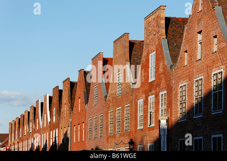Holländischen Viertel, historische Reihe von Häusern, rote Ziegel, Potsdam, Brandenburg, Deutschland, Europa Stockfoto