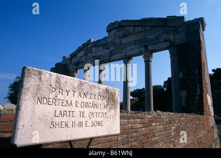 Römische Ruinen und Antiquitäten in Apollonia, Albanien 1994 Stockfoto