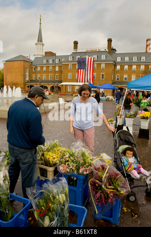 Bauernmarkt am City Hall Market Square Altstadt Alexandria Virginia Stockfoto