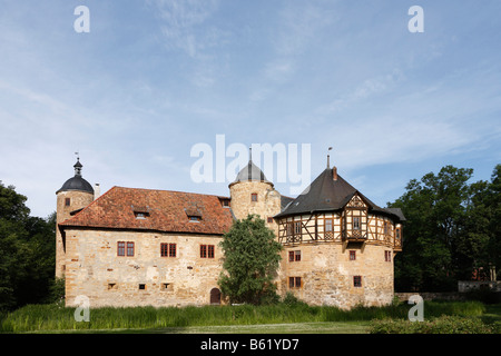 Wasserschloss Irmelshausen Hoechheim, Rhön-Grabfeld, senken Sie Franconia, Bayern, Deutschland, Europa Stockfoto