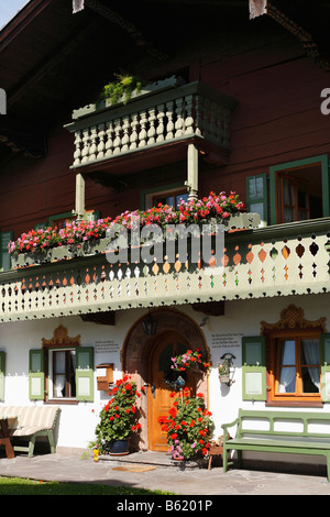 Bauernhaus in Reit Im Winkl, Chiemgau, Oberbayern, Deutschland, Europa Stockfoto