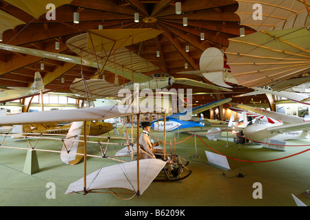 Flugzeuge, Deutsches Segelflugmuseum Wasserkuppe, deutsche Segelflug Museum Wasserkuppe, Rhön, Hessen, Deutschland, Europa Stockfoto