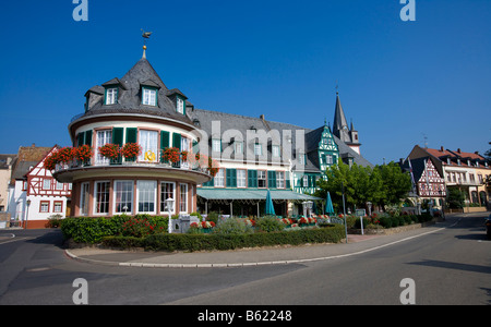 Hotel Schwan in Oestrich-Winkel, Rheingau, Hessen, Deutschland, Europa Stockfoto