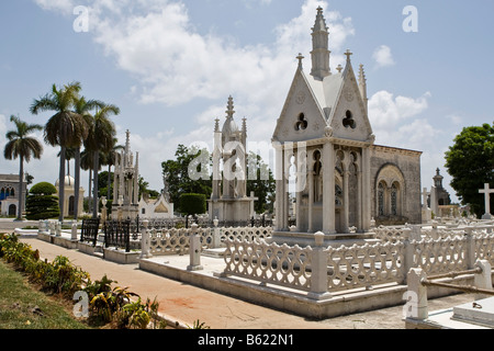 Cementerio Cristóbal Colón, Colon Friedhof in Havanna, Kuba, Karibik Stockfoto