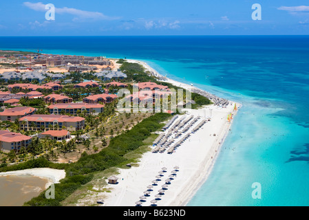 Luxus-Hotels mit einem weißen Strand in Varadero, Kuba, Karibik, Mittelamerika, Amerika Stockfoto