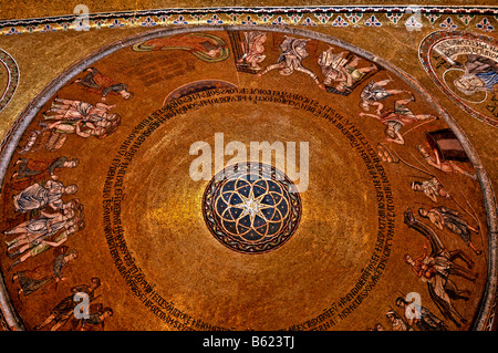 Detail von der Decke der St.-Markus Basilika oder San Marco Basilica, innen geschossen, Venedig, Italien, Europa Stockfoto