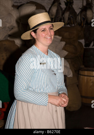 Reiseleiter in historischen Kostümen Fort Langley historischen Nationaldenkmal Kanada Stockfoto