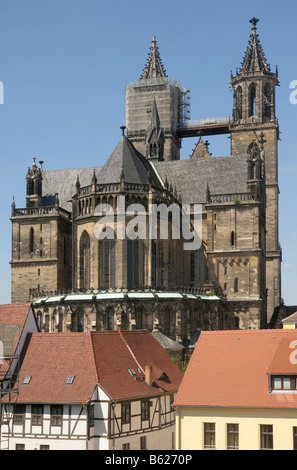 St. Mauritius Kathedrale St. Katharina, Magdeburg, Sachsen-Anhalt, Deutschland, Europa Stockfoto