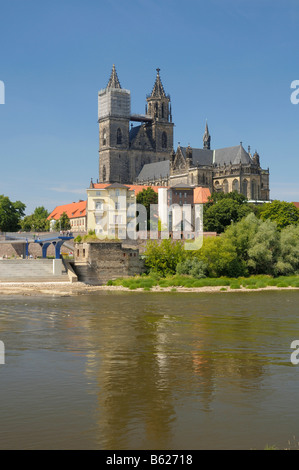 St. Mauritius Kathedrale St. Katharina, Magdeburg, Sachsen-Anhalt, Deutschland, Europa Stockfoto