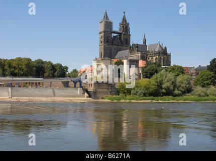 St. Mauritius Kathedrale St. Katharina, Magdeburg, Sachsen-Anhalt, Deutschland, Europa Stockfoto