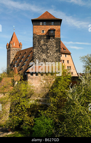 Nürnberger Burg, Pferdeställe, heute als Jugendherberge genutzt, Altstadt, Nürnberg, Middle Franconia, Bayern, Deutschland Stockfoto