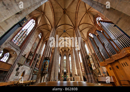 Hauptschiff der Sebaldus-Kirche, St. Sebald, Altstadt, Nürnberg, Middle Franconia, Bayern, Deutschland, Europa Stockfoto