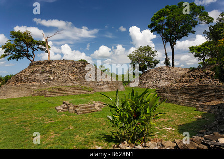 Lubaantun Maya Ruinen, Gebäude ohne Zement, Punta Gorda, Belize, Mittelamerika, Karibik Stockfoto