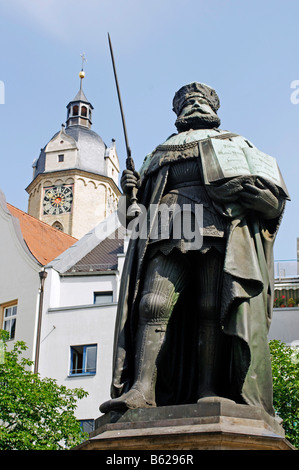 Hanfried-Denkmal auf dem Markt Platz Jena, Thüringen, Deutschland, Europa Stockfoto