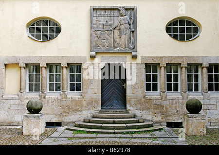 Innenhof in dem historischen Hauptgebäude der Friedrich-Schiller-Universität Jena, Thüringen, Deutschland, Europa Stockfoto