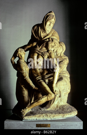 Pietà Palestrina von Michelangelo Buonarroti, Duomo Museum Museo dell'Opera del Duomo, Florenz, Florenz, Toskana, Italien, Europa Stockfoto