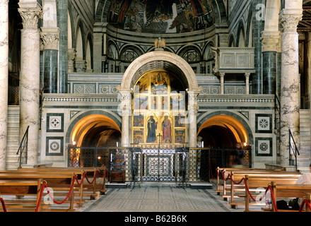 Marble Arch San Miniato al Monte Basilika, Florenz, Florenz, Toskana, Italien, Europa Stockfoto